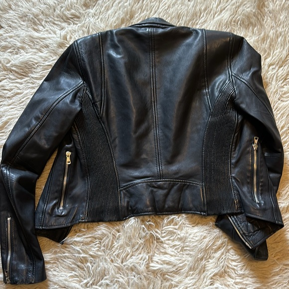Zara Trafaluc Leather Jacket - Picture 2 of 2